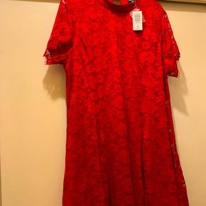 Classy & Sassy Sexy Red Lace Dress by Torrid